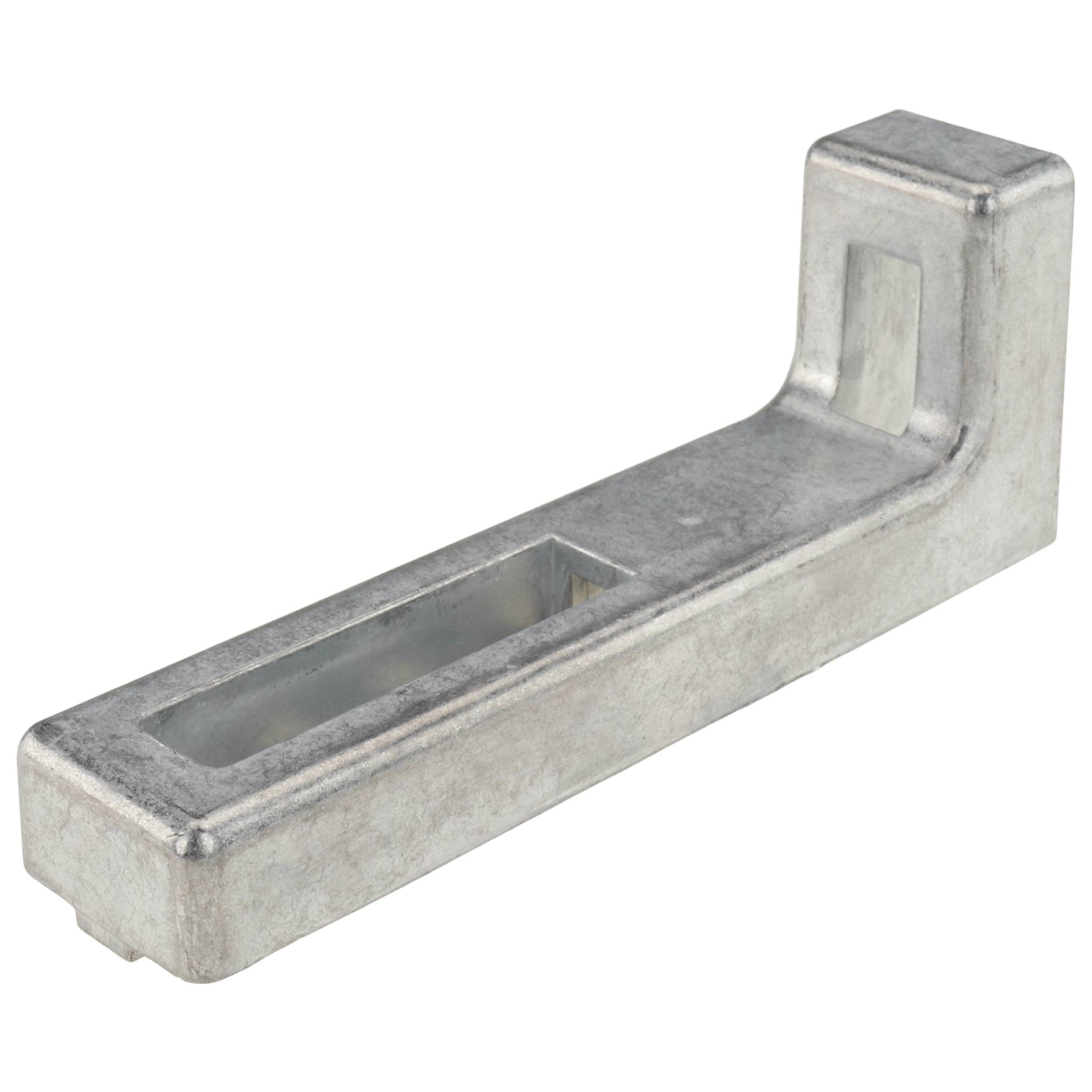 Winkel, Bodenwinkel, 120x15x45, Zink-Druckguß, blank