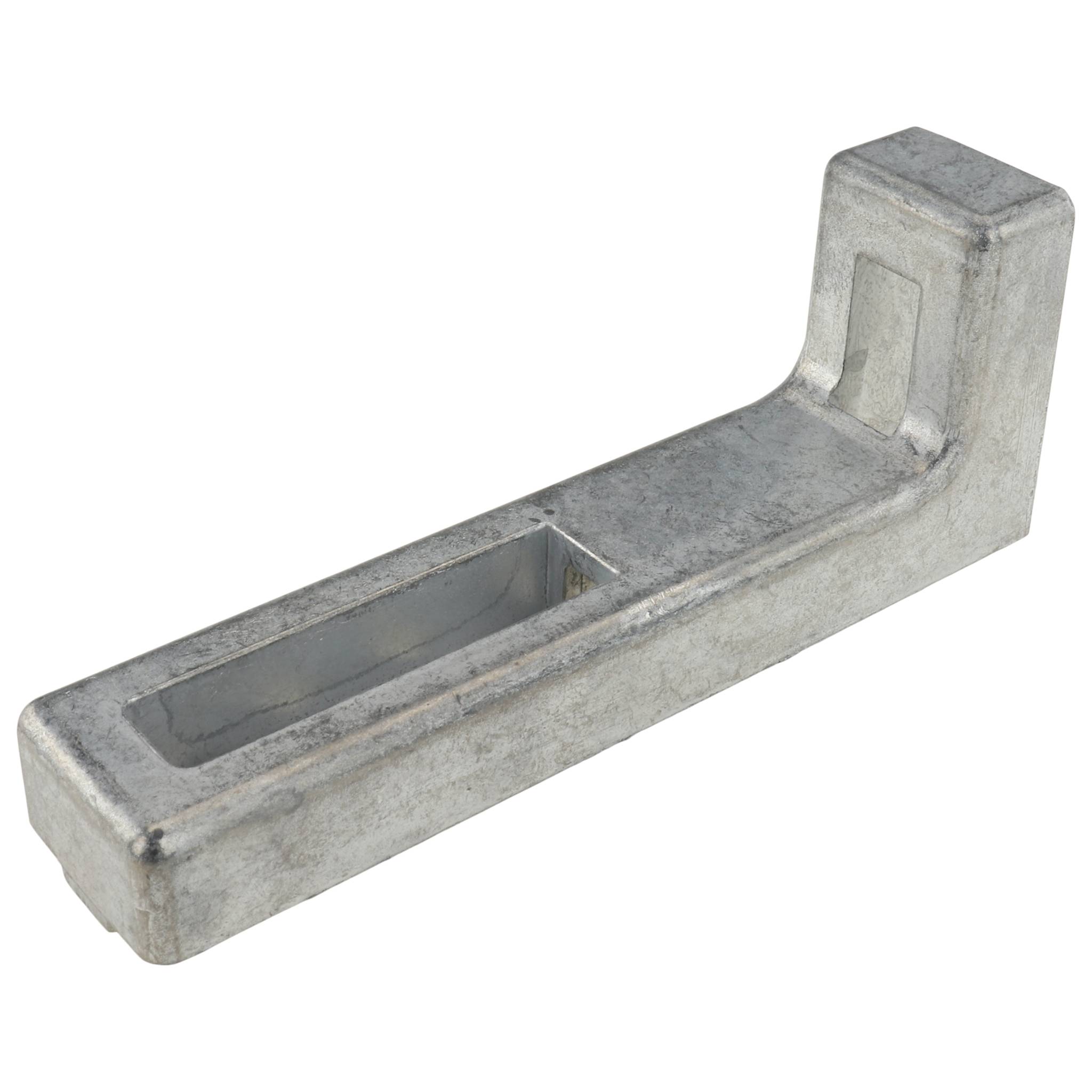 Winkel, Bodenwinkel, 120x15x45, Zink-Druckguß, blank