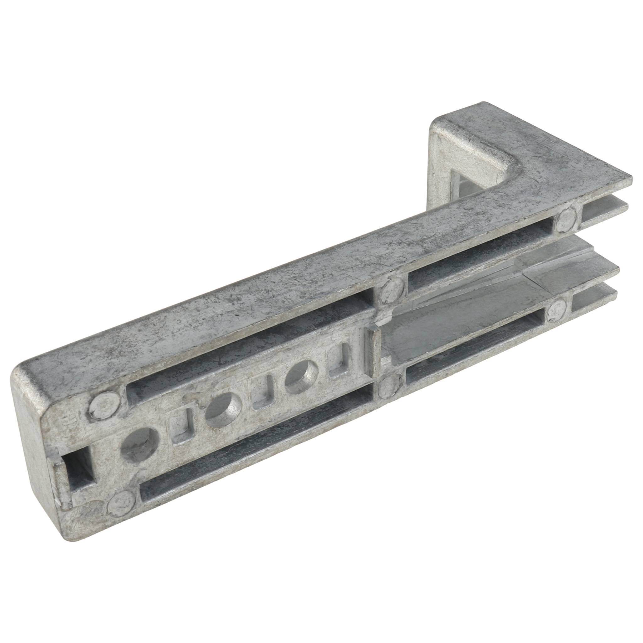 Winkel, Bodenwinkel, 120x15x45, Zink-Druckguß, blank