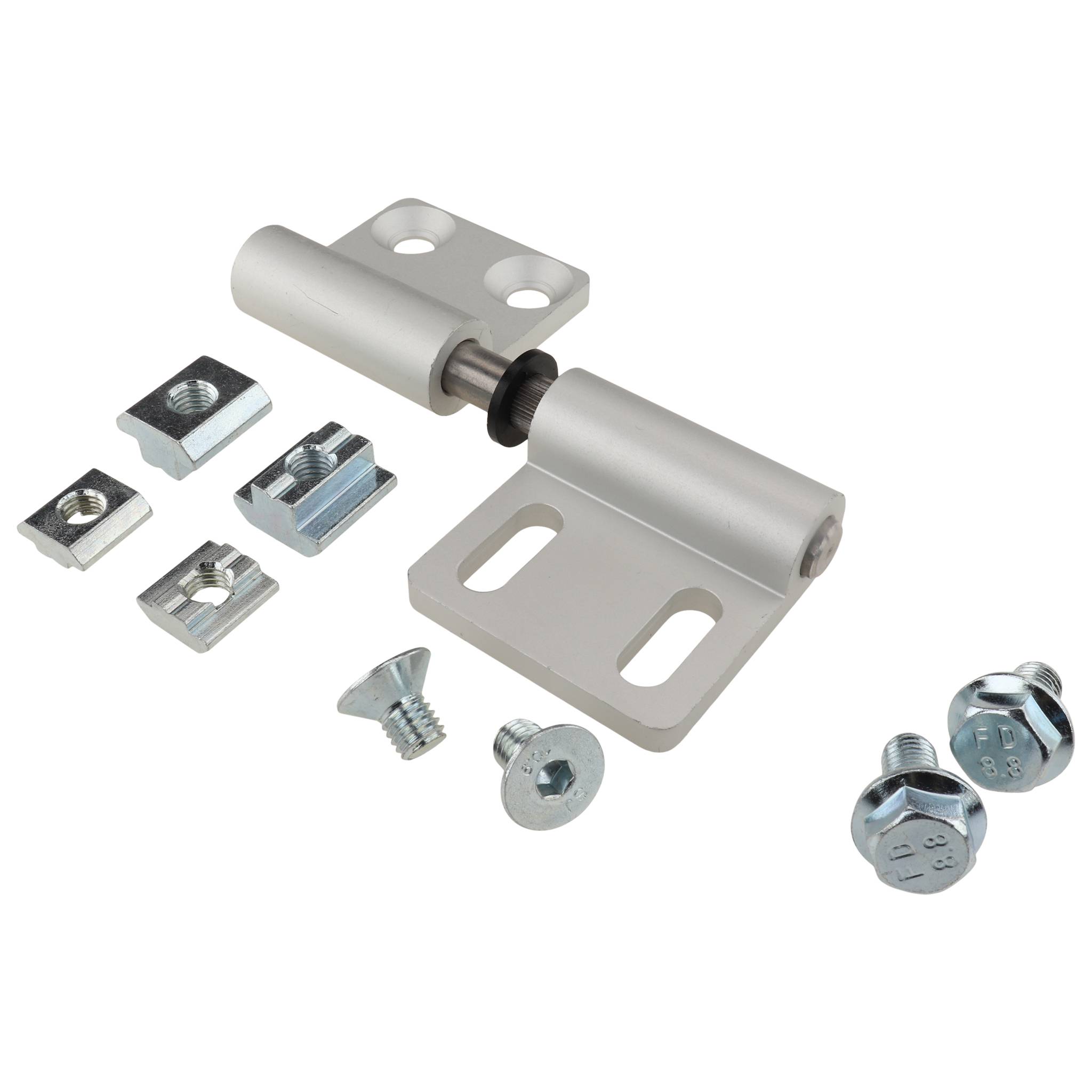 Scharnier, 85x102x30, Aluminiumdruckguß, eloxiert, alufarbig