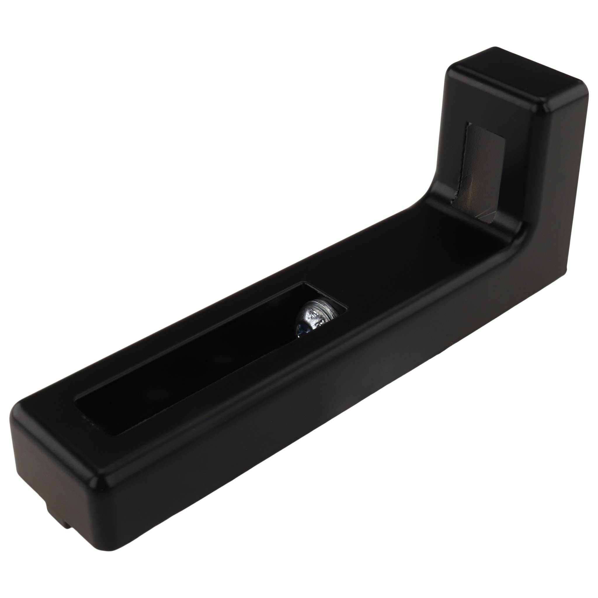 Winkel, Bodenwinkel, 120x15x45, Zink-Druckguß, pulverbeschichtet, schwarz