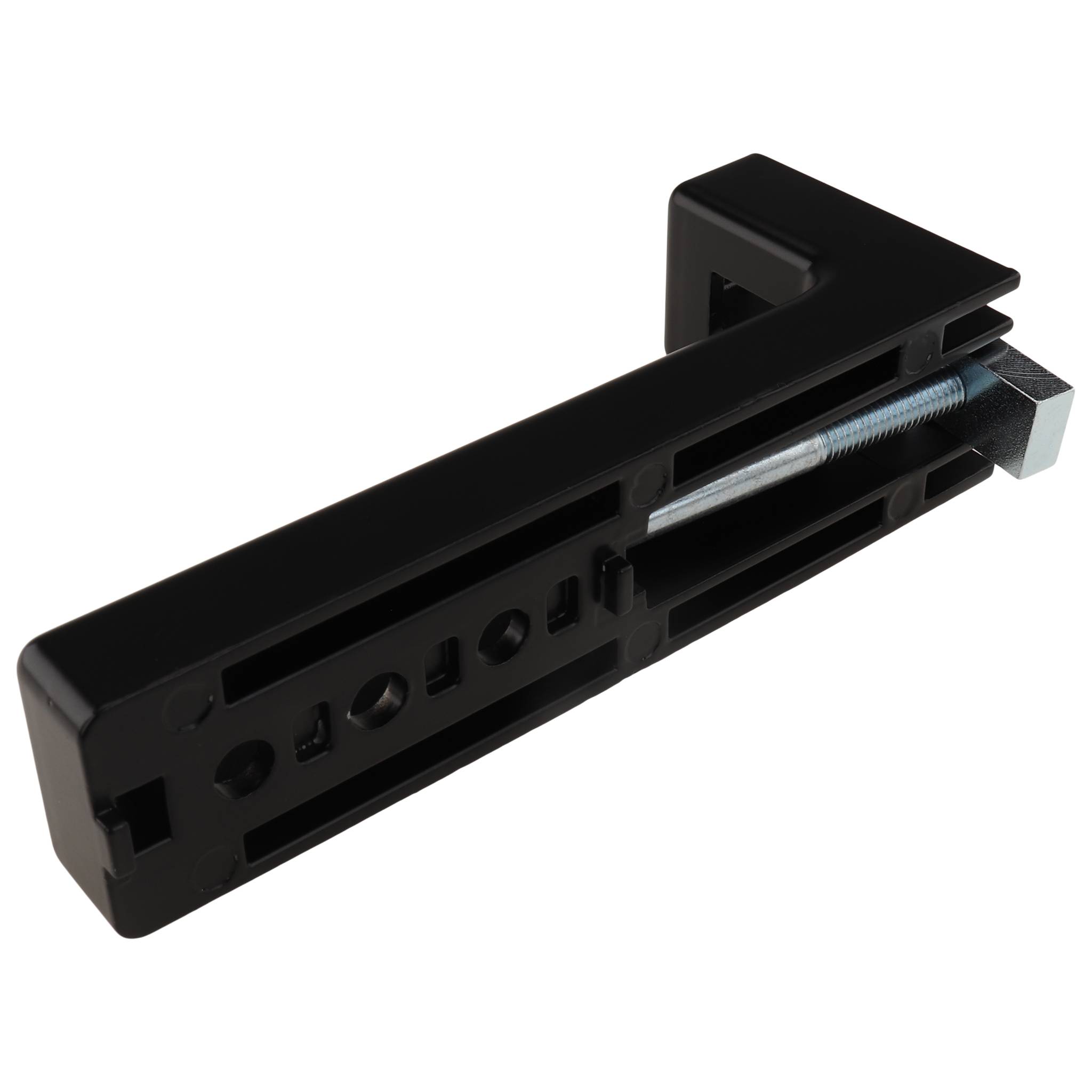 Winkel, Bodenwinkel, 120x15x45, Zink-Druckguß, pulverbeschichtet, schwarz