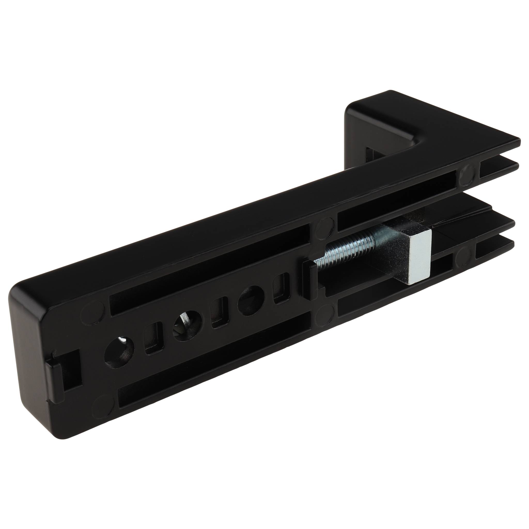 Winkel, Bodenwinkel, 120x15x45, Zink-Druckguß, pulverbeschichtet, schwarz