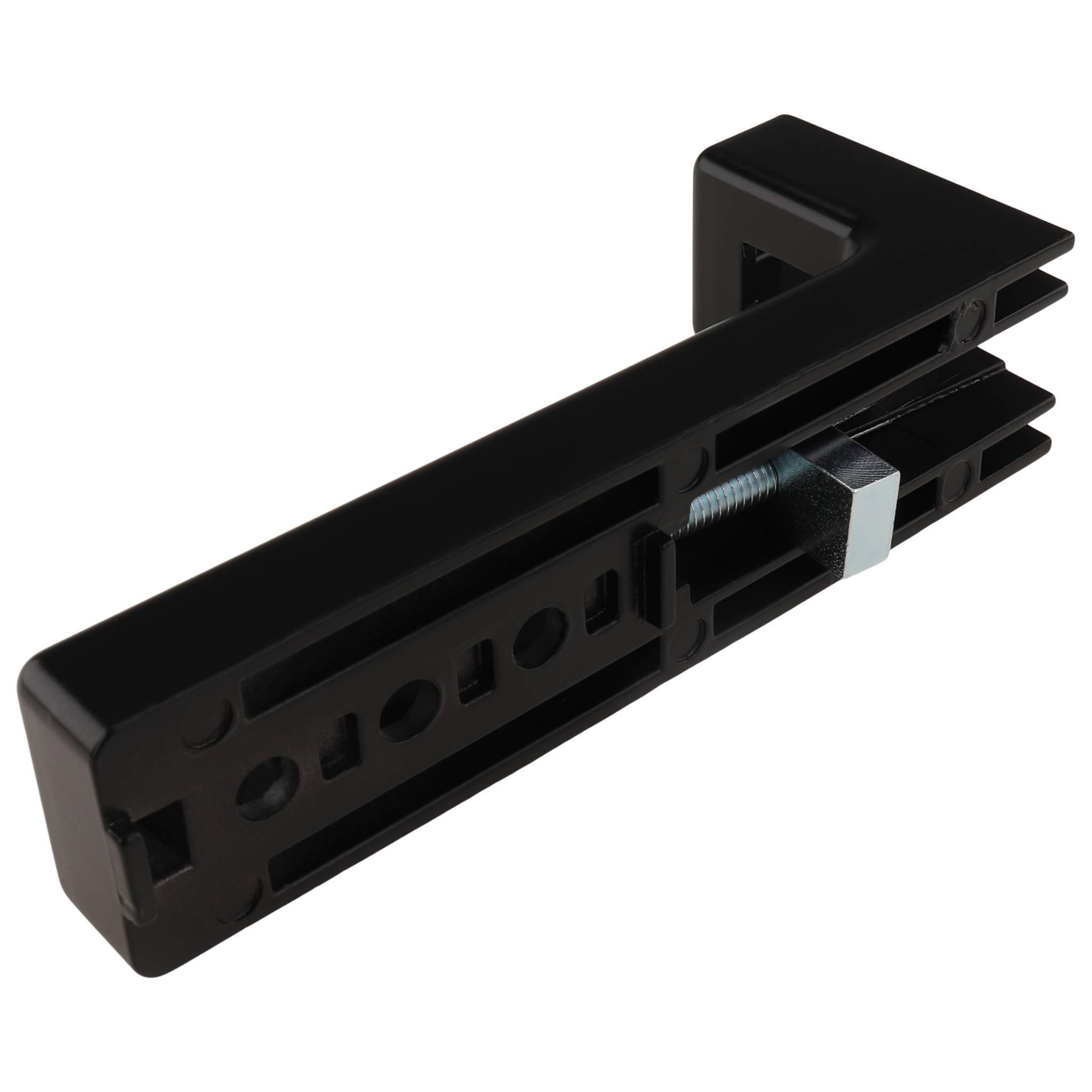 Winkel, Bodenwinkel, 120x15x45, Zink-Druckguß, pulverbeschichtet, schwarz