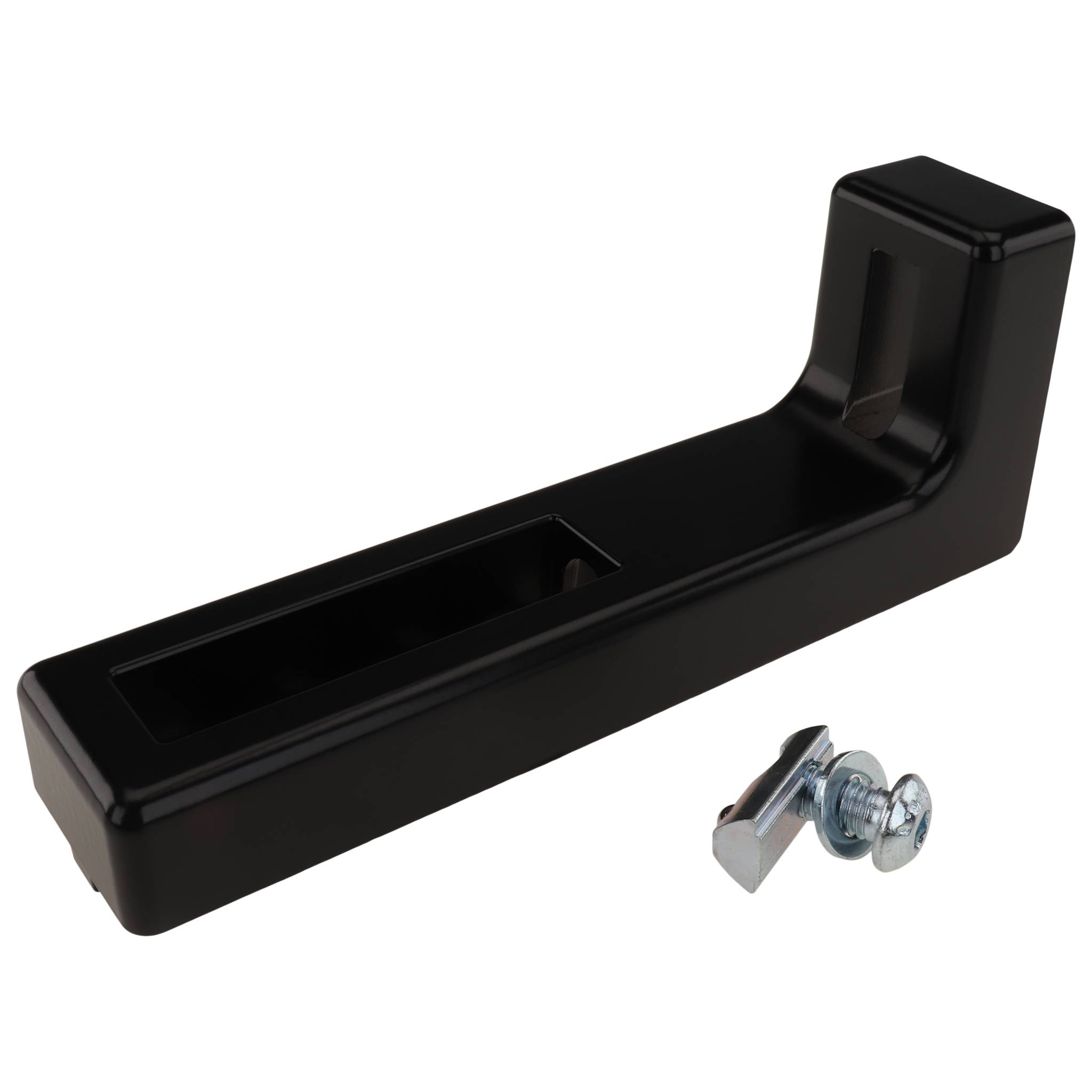 Winkel, Bodenwinkel, 160x60x20, Zink-Druckguß, pulverbeschichtet, schwarz