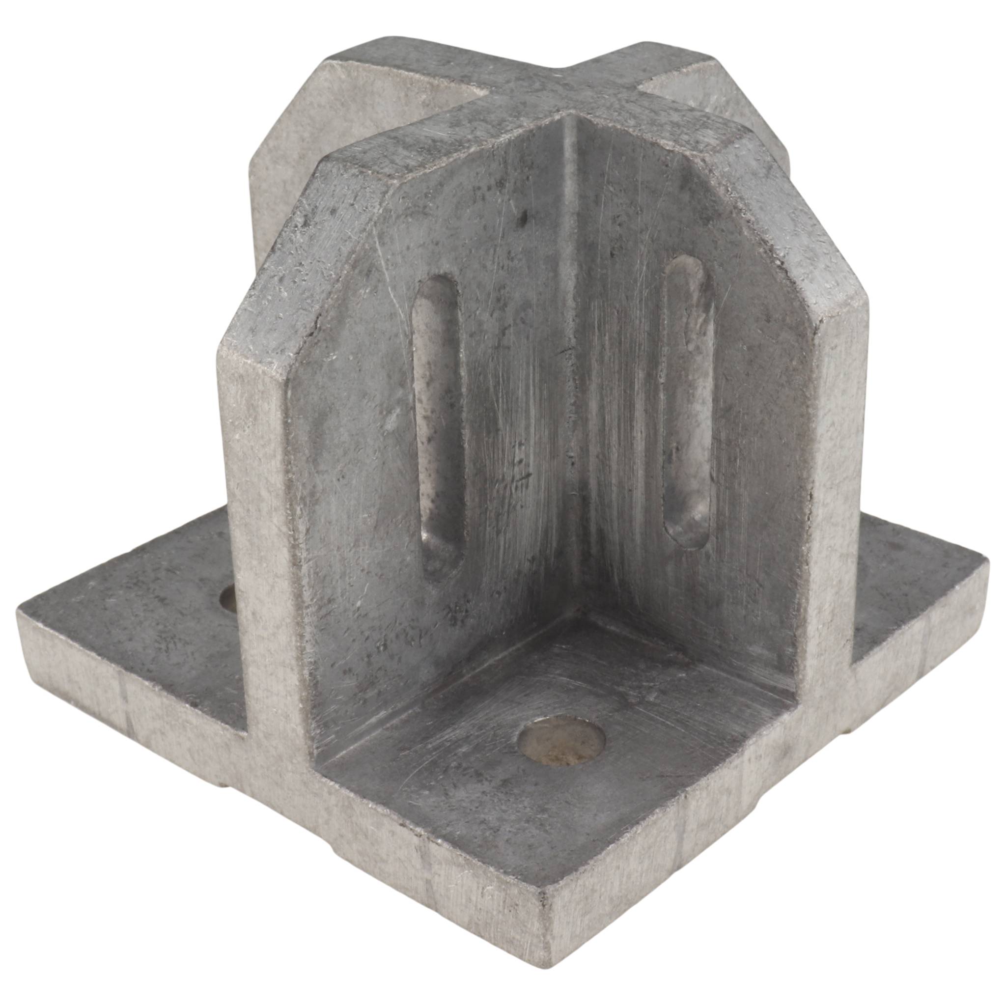 Konsole, Fusskonsole , 120x120x102.5, Aluminiumdruckguß, blank