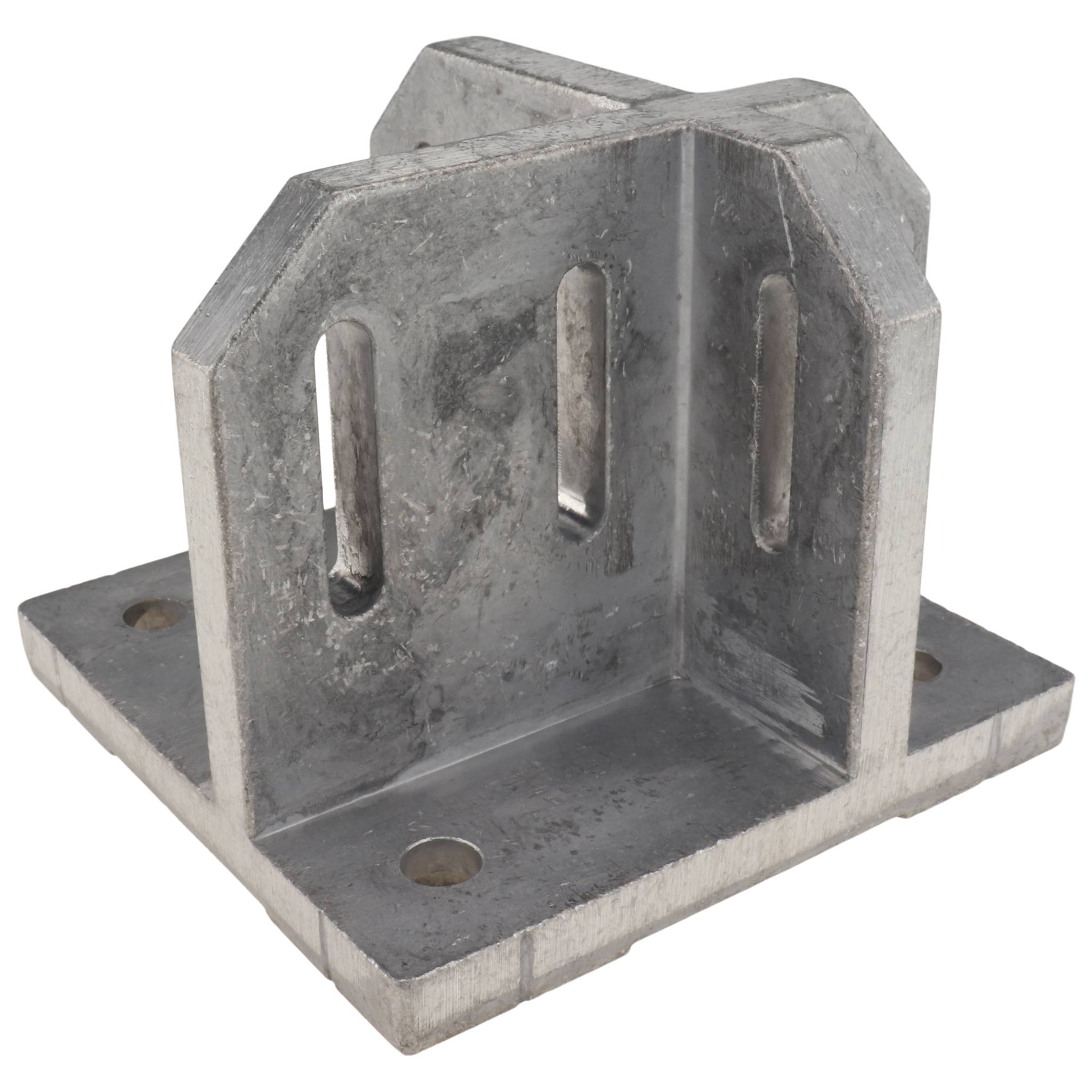 Konsole, Fusskonsole , 150x150x100, Aluminiumdruckguß, blank