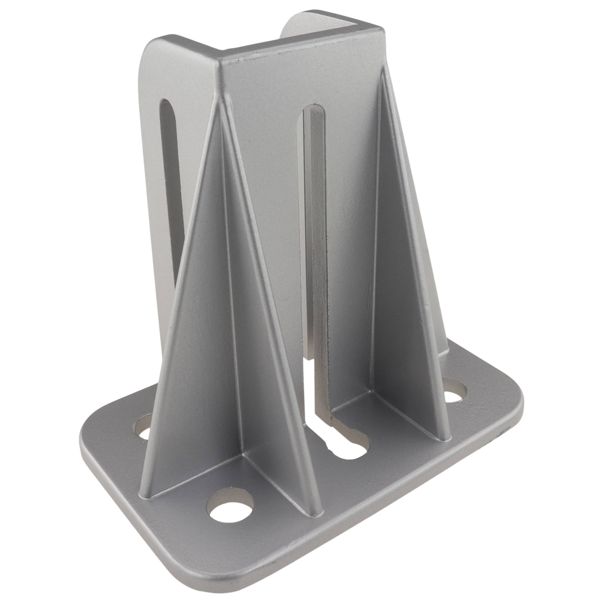 Konsole, Fusskonsole , 128x85x120, Aluminiumdruckguß, pulverbeschichtet, alufarbig