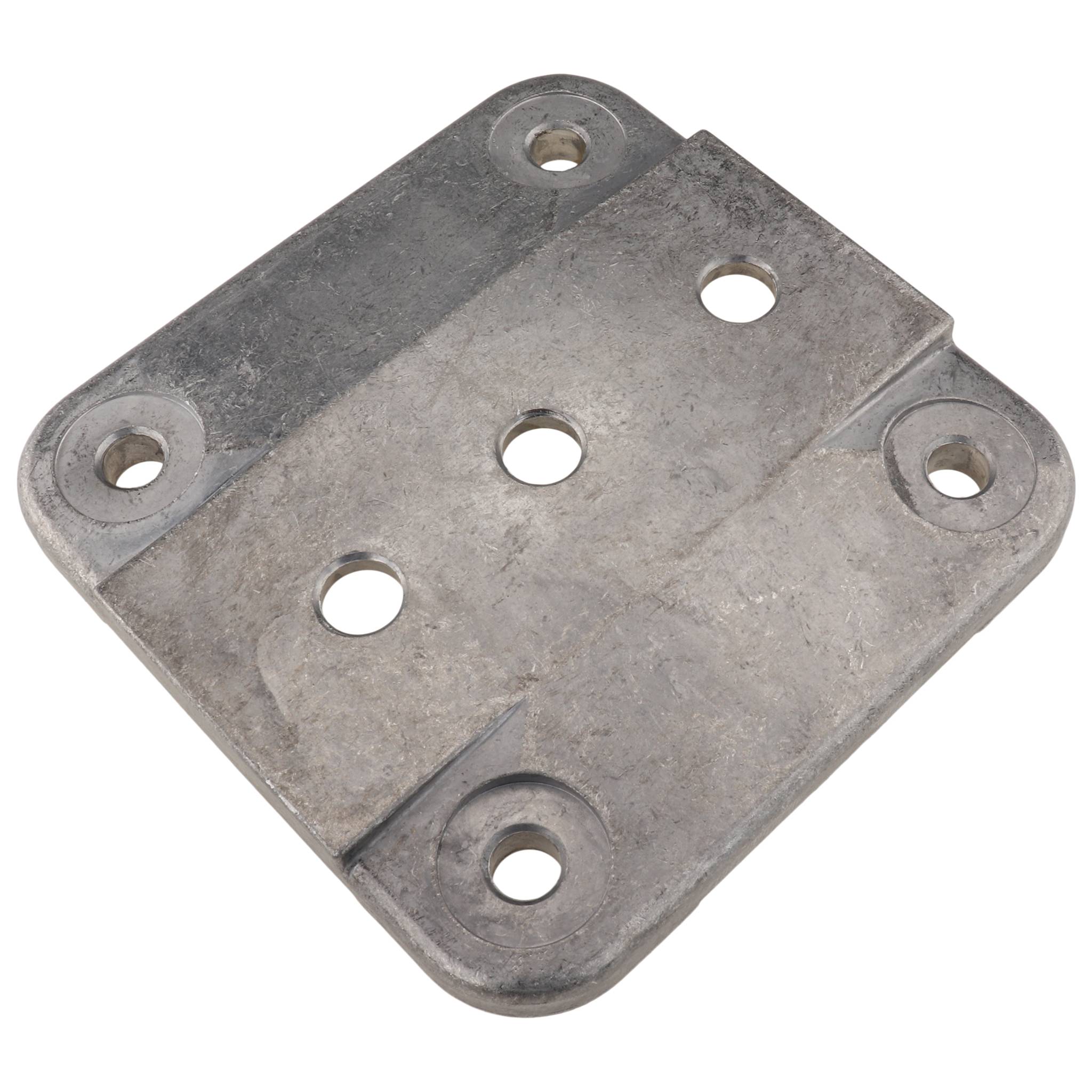 Platte, Fussplatte, 135x135x15, Aluminiumdruckguß, blank