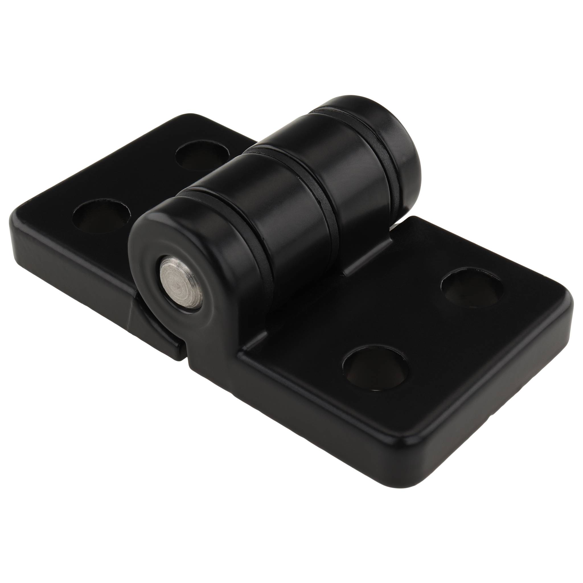 Scharnier, 74x40x25,5, Zink-Druckguß, pulverbeschichtet, schwarz