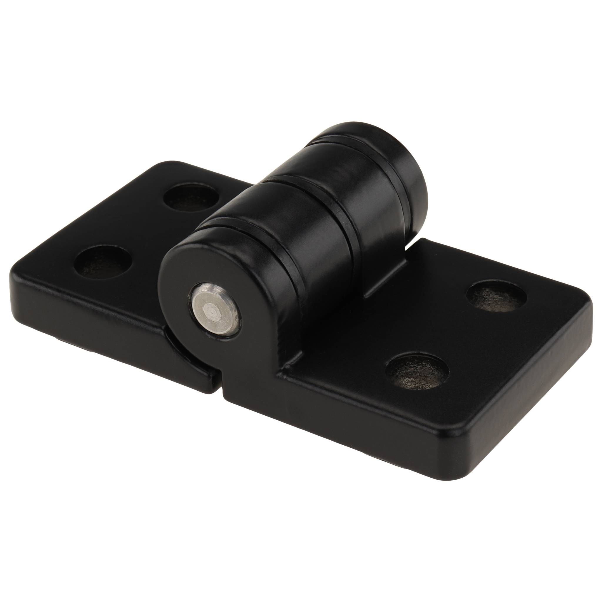 Scharnier, 74x40x25,5, Zink-Druckguß, pulverbeschichtet, schwarz