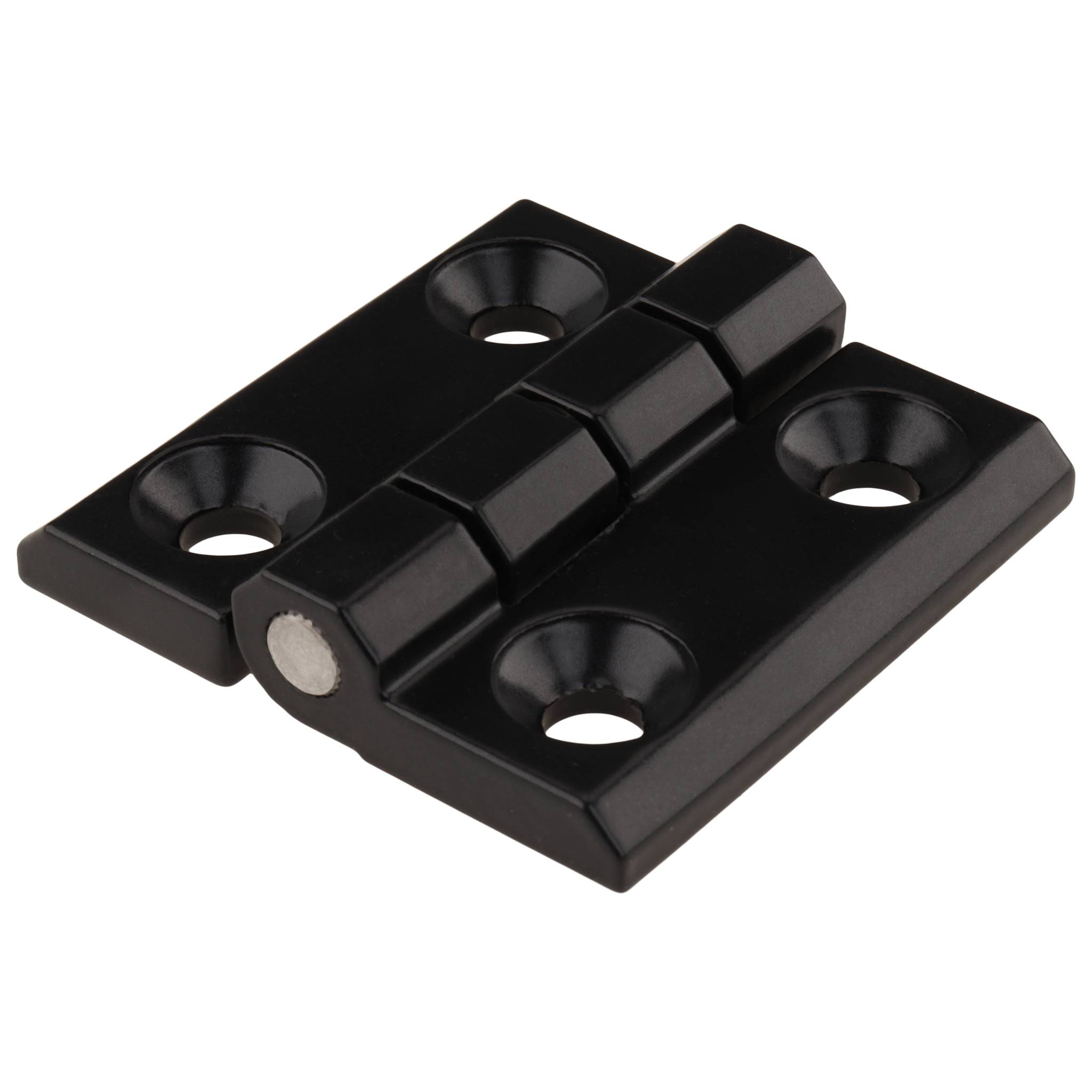 Metallscharnier, 50x50x11.5, Zink-Druckguß, pulverbeschichtet, schwarz