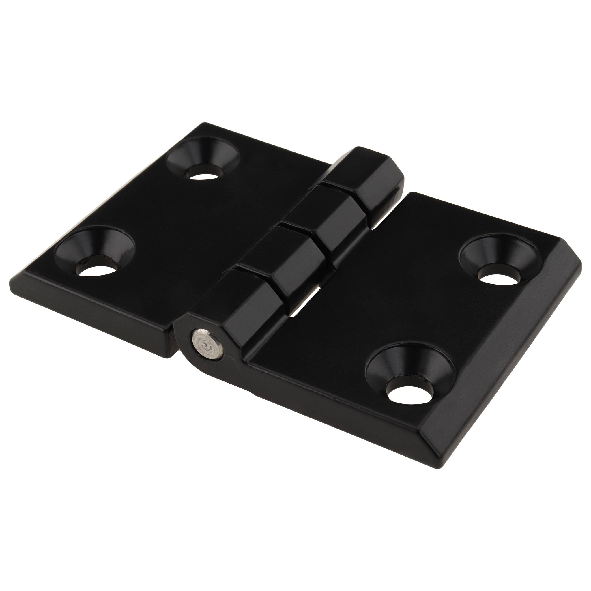 Metallscharnier, 76x50x11.5, Zink-Druckguß, pulverbeschichtet, schwarz