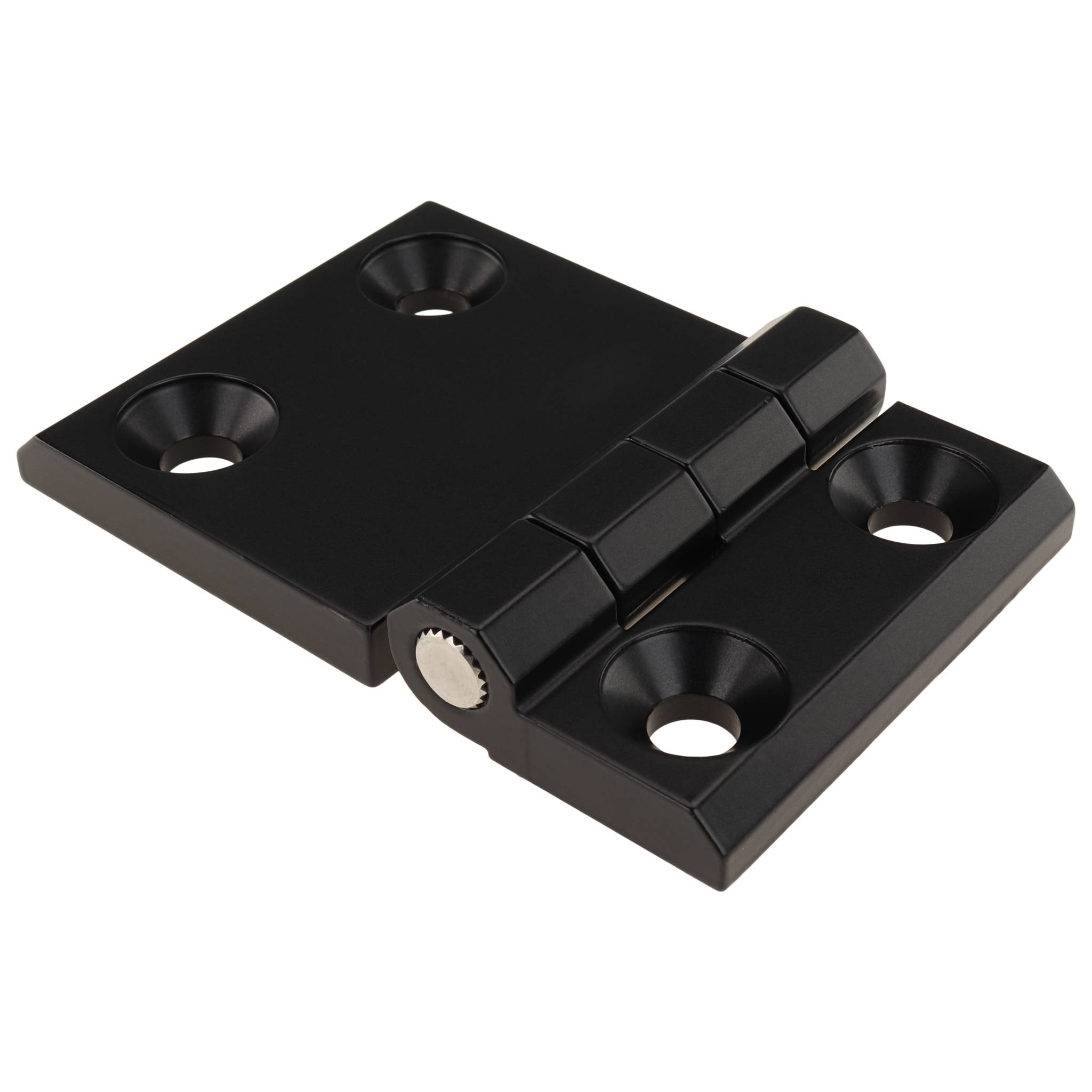 Metallscharnier, 90x60x15, Zink-Druckguß, pulverbeschichtet, schwarz