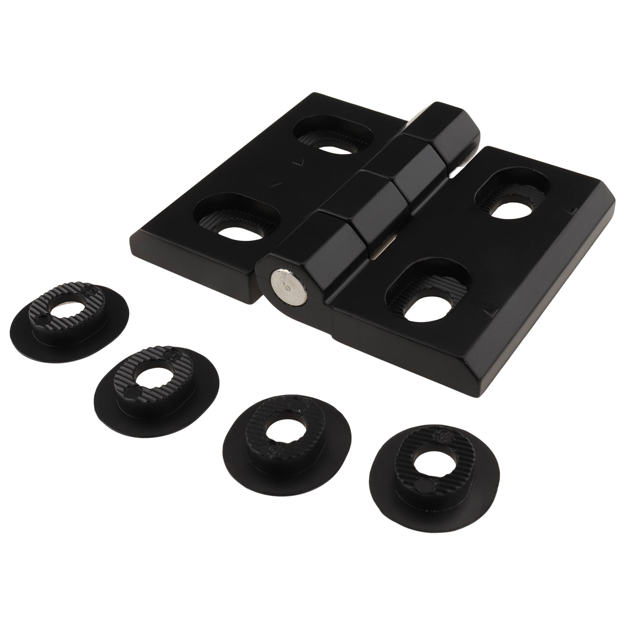 Metallscharnier, 76x60x15, Zink-Druckguß, pulverbeschichtet, schwarz