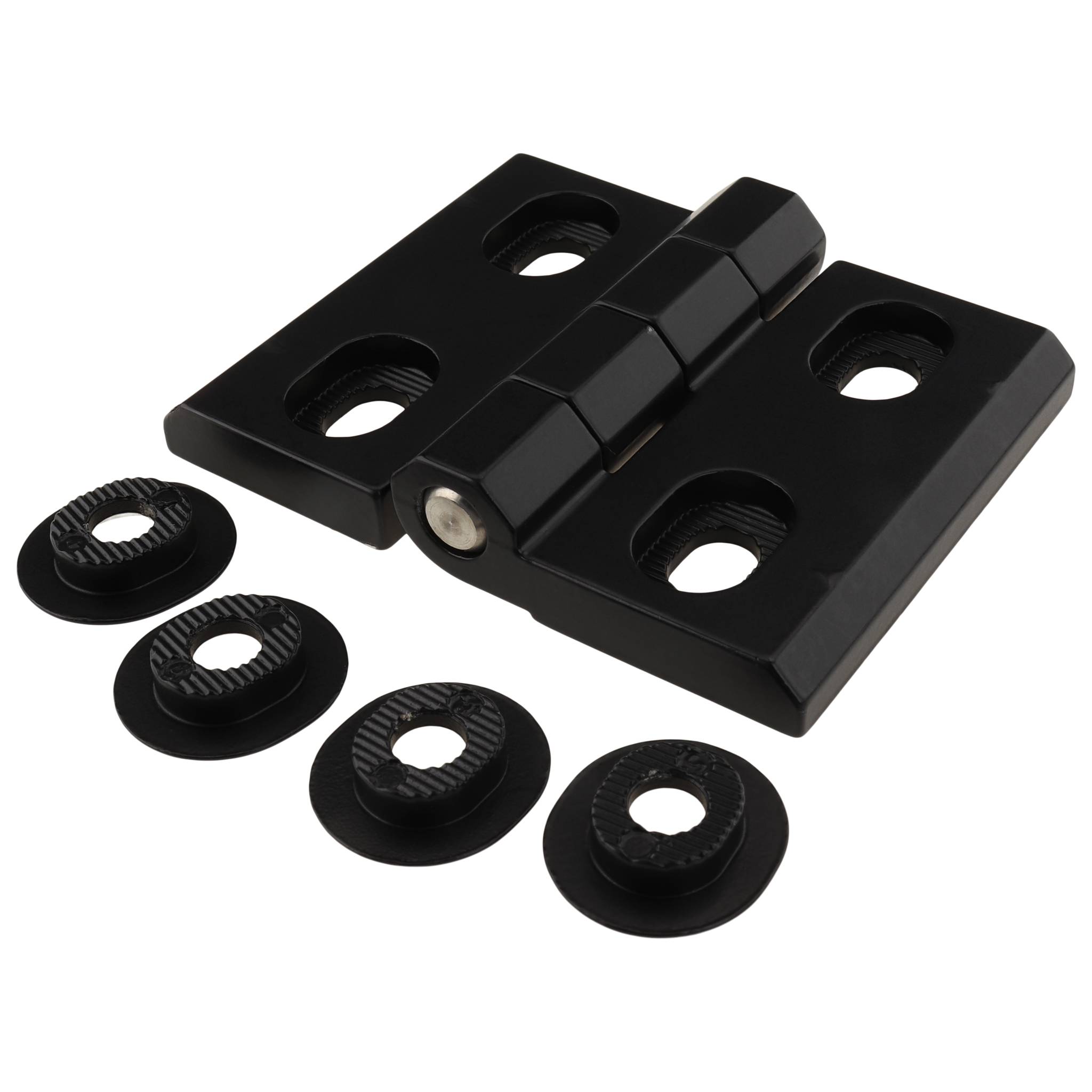 Metallscharnier, 76x60x15, Zink-Druckguß, pulverbeschichtet, schwarz