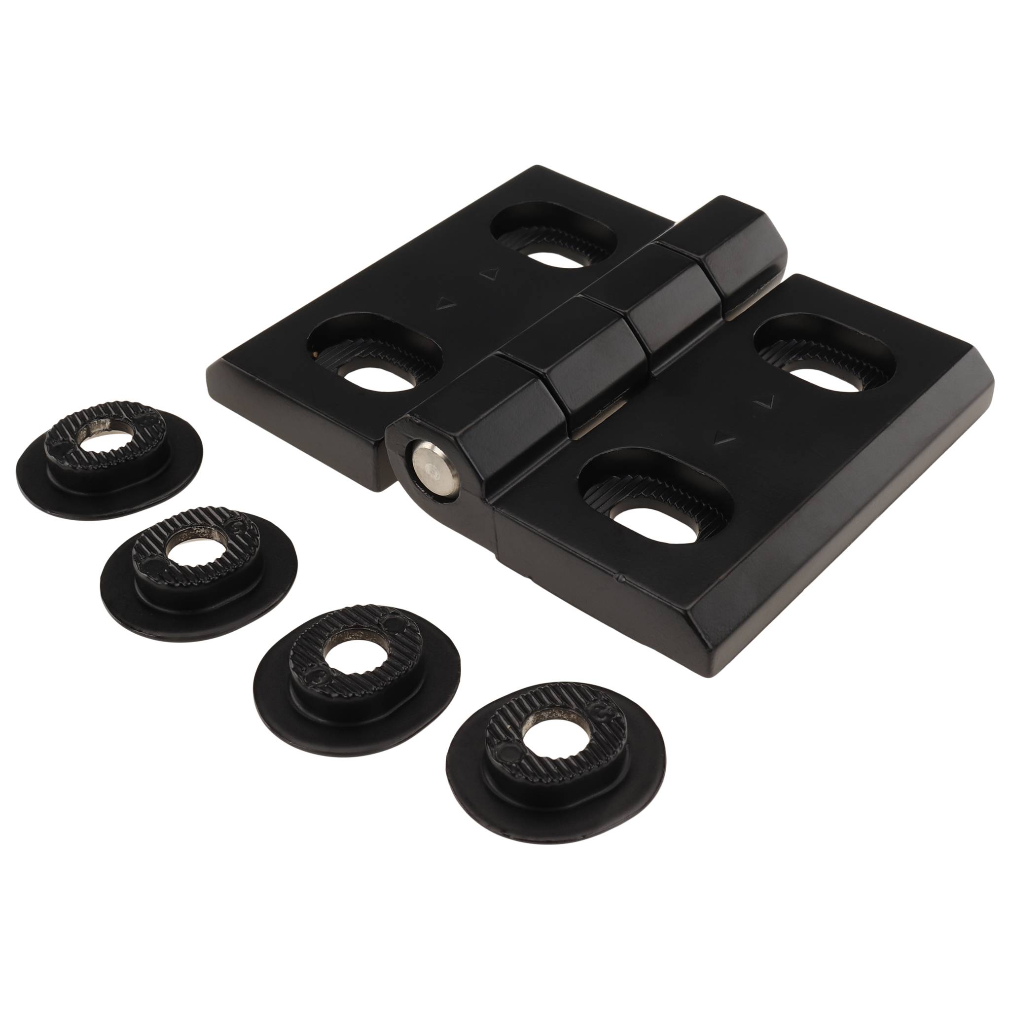 Metallscharnier, 76x60x15, Zink-Druckguß, pulverbeschichtet, schwarz