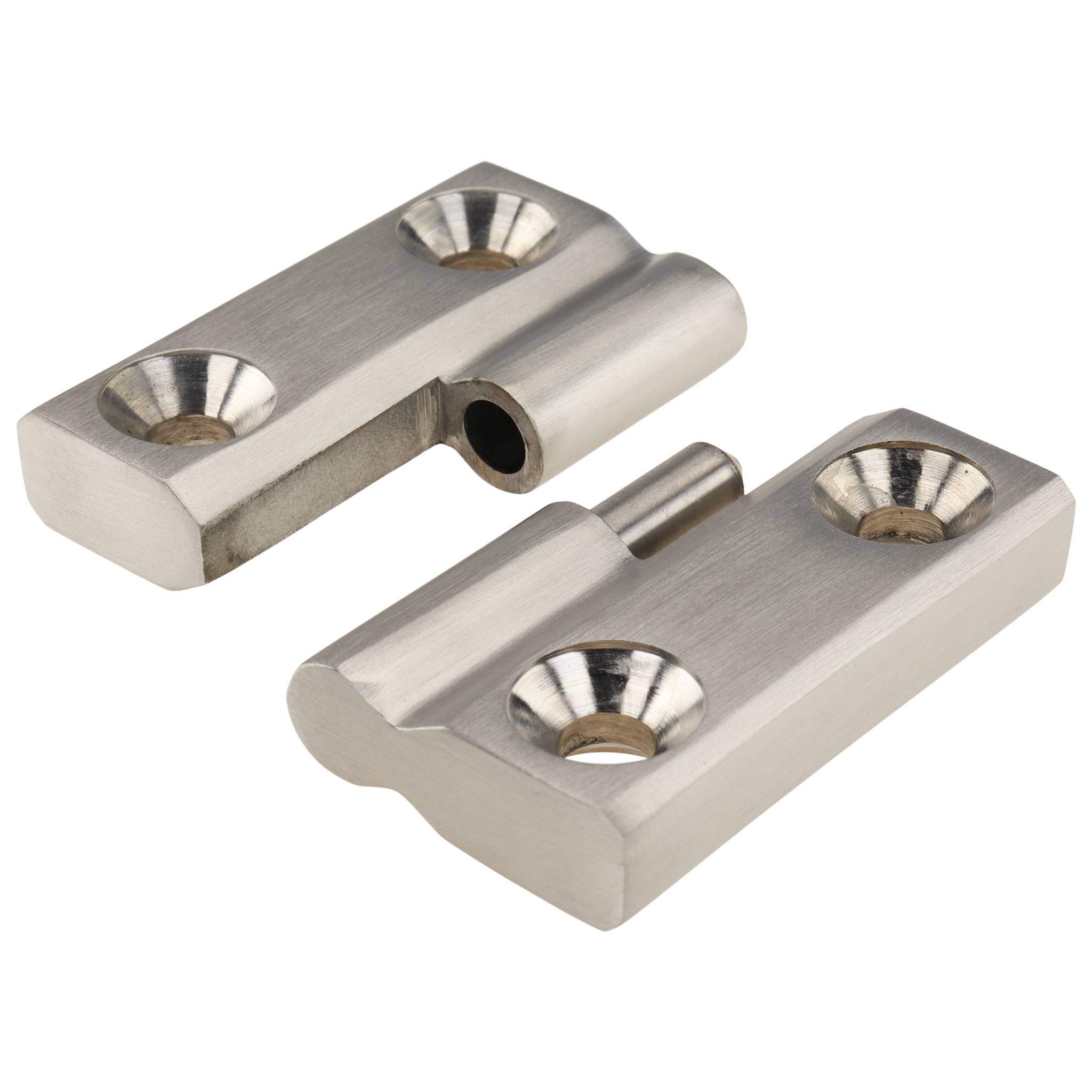 Scharnier, 50x50x10, Edelstahl, blank