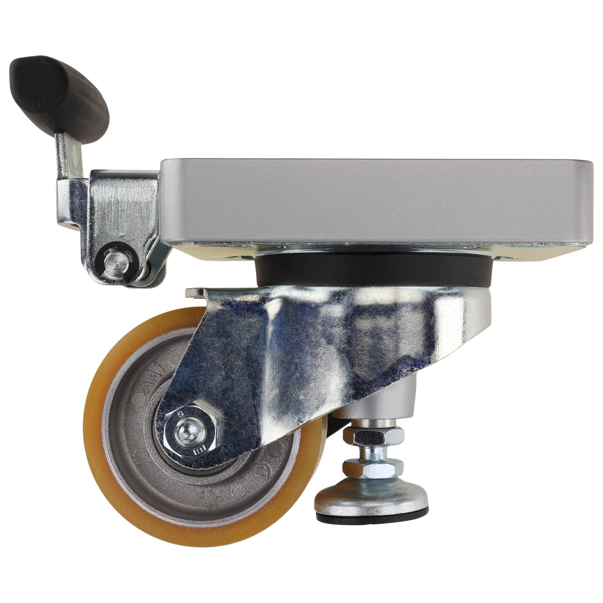 Rolle, Lenkrolle, D80, Radkörper Aluminium, grau