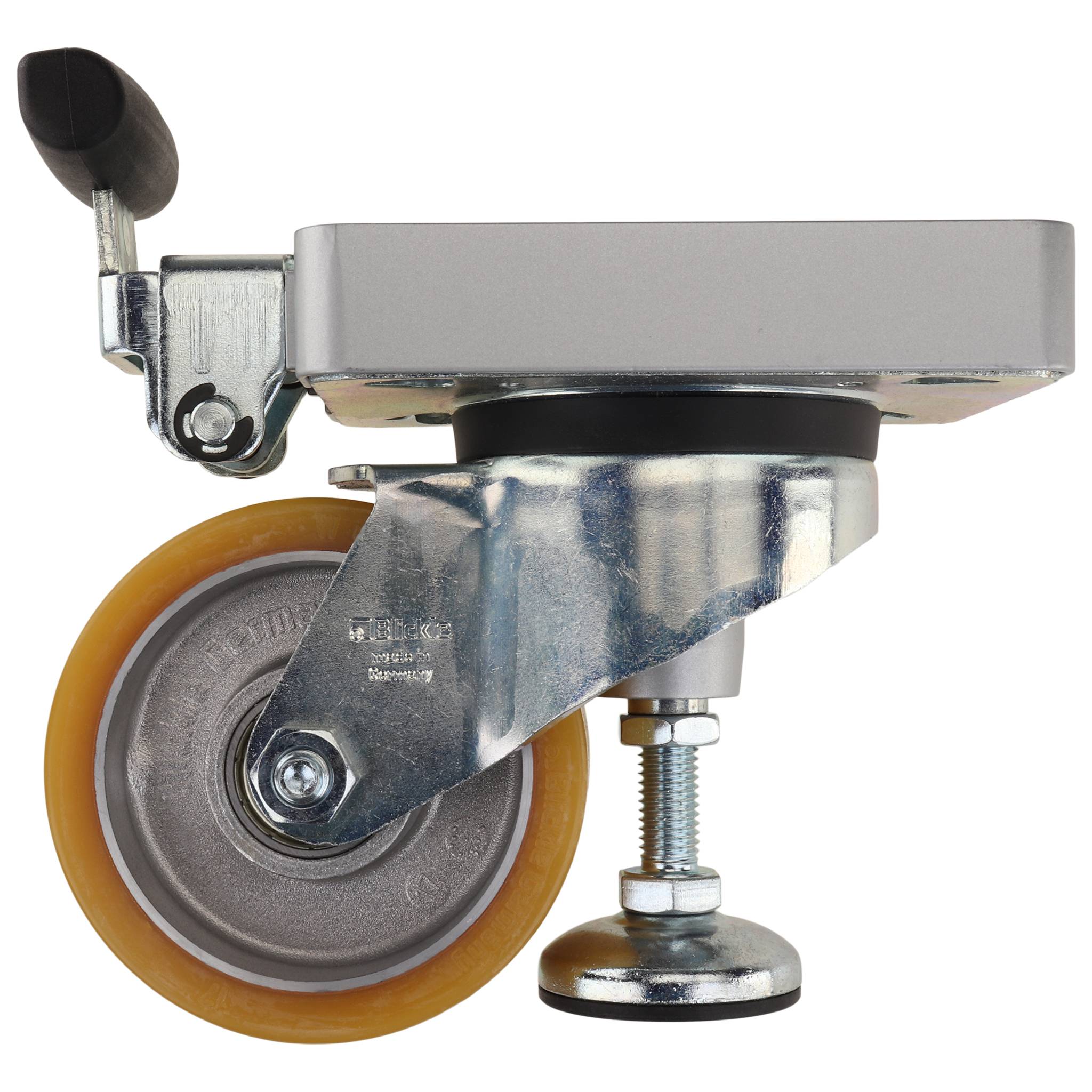 Rolle, Lenkrolle, D100, Radkörper Aluminium, grau