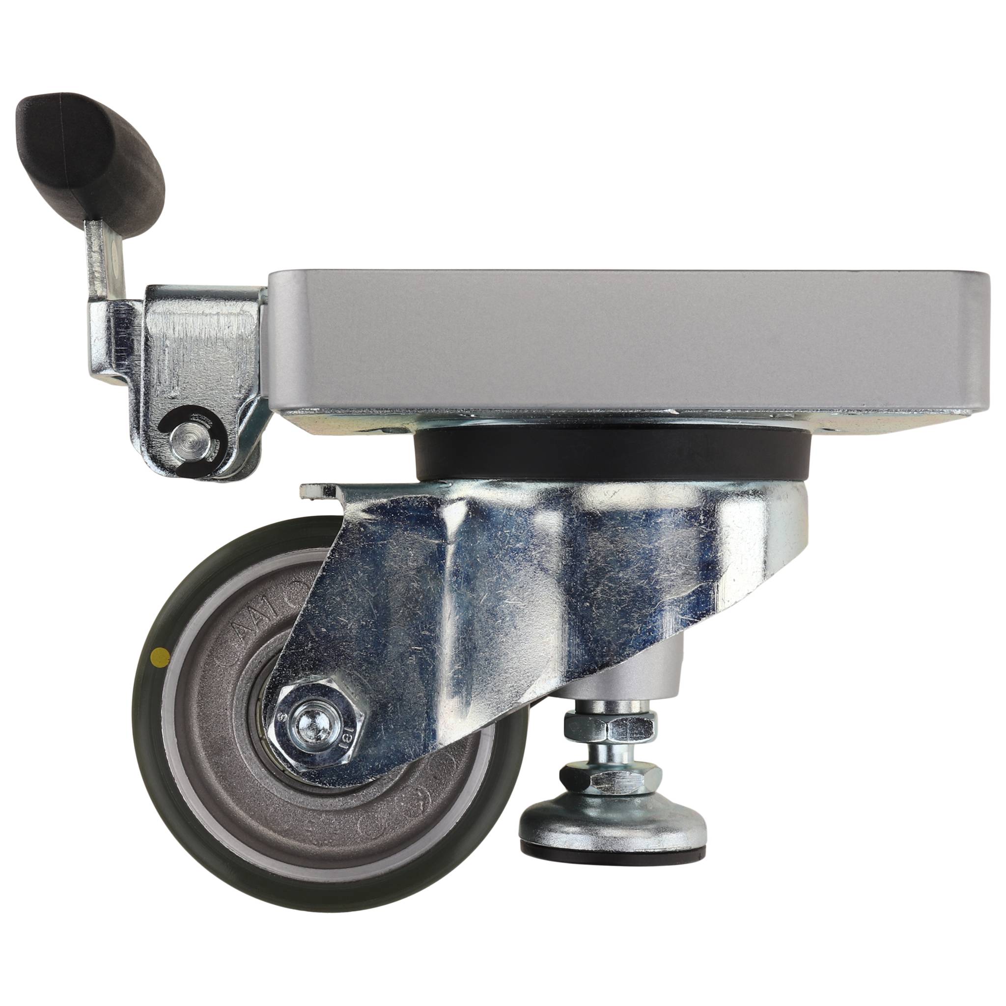 Rolle, Lenkrolle, D80, Radkörper Aluminium, grau