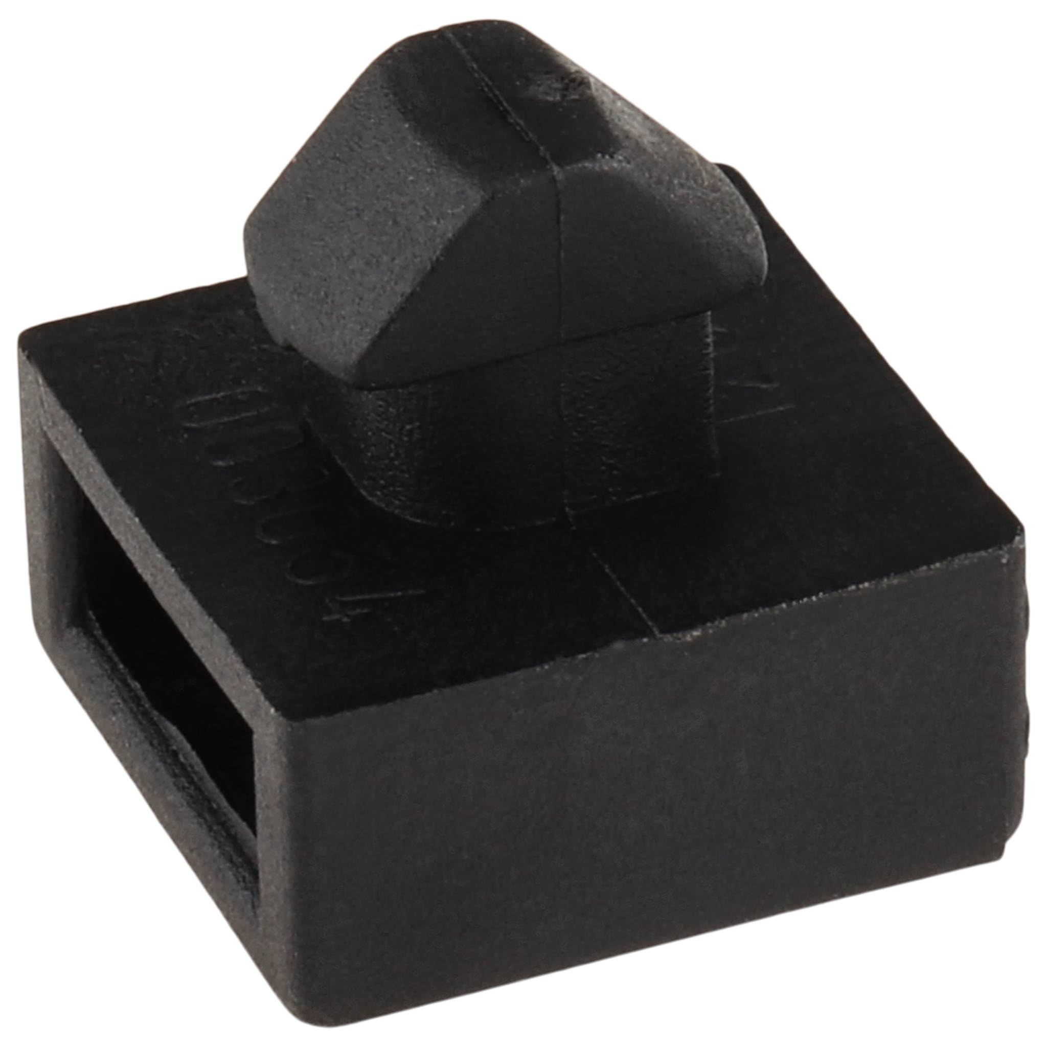 Kabelhalteblock, Kabelbinderblock, 19x19x19, Kunststoff PA glasfaserverstärkt, roh, schwarz