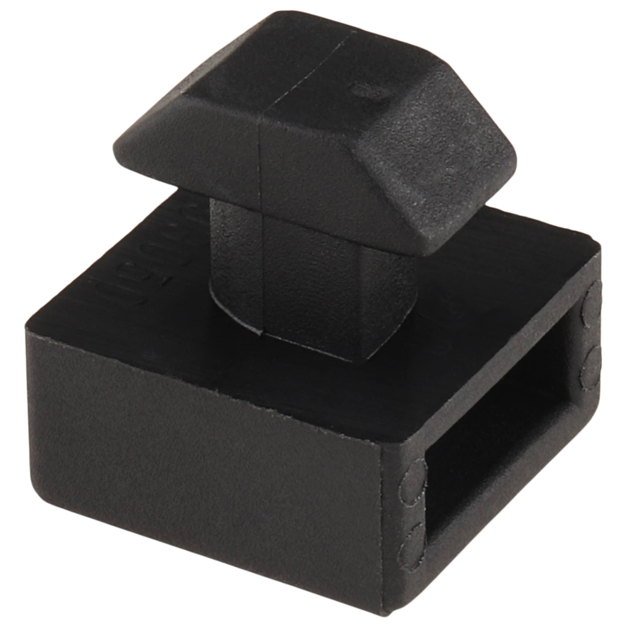 Kabelhalteblock, Kabelbinderblock, 19x19x19, Kunststoff PA glasfaserverstärkt, roh, schwarz