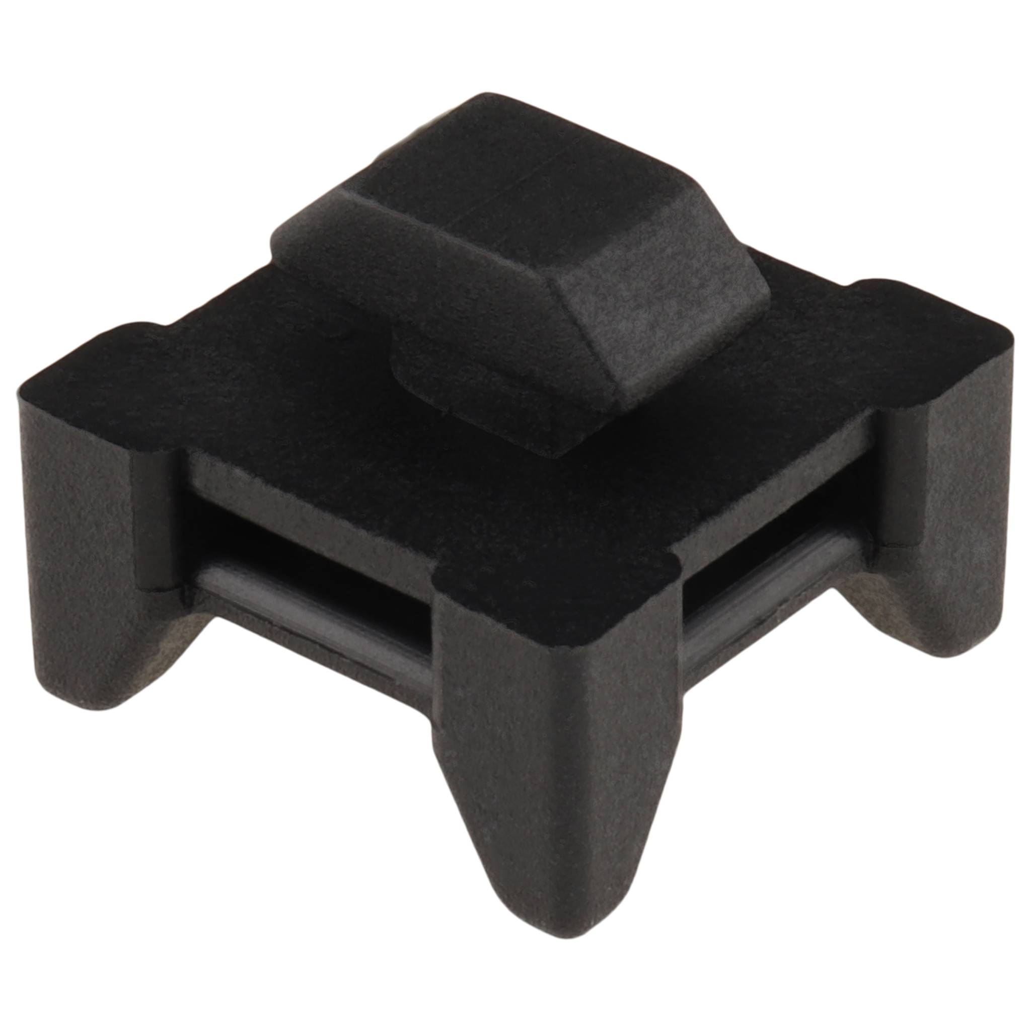 Kabelhalteblock, Kabelbinderblock, 20x20x20, Kunststoff PA glasfaserverstärkt, roh, schwarz