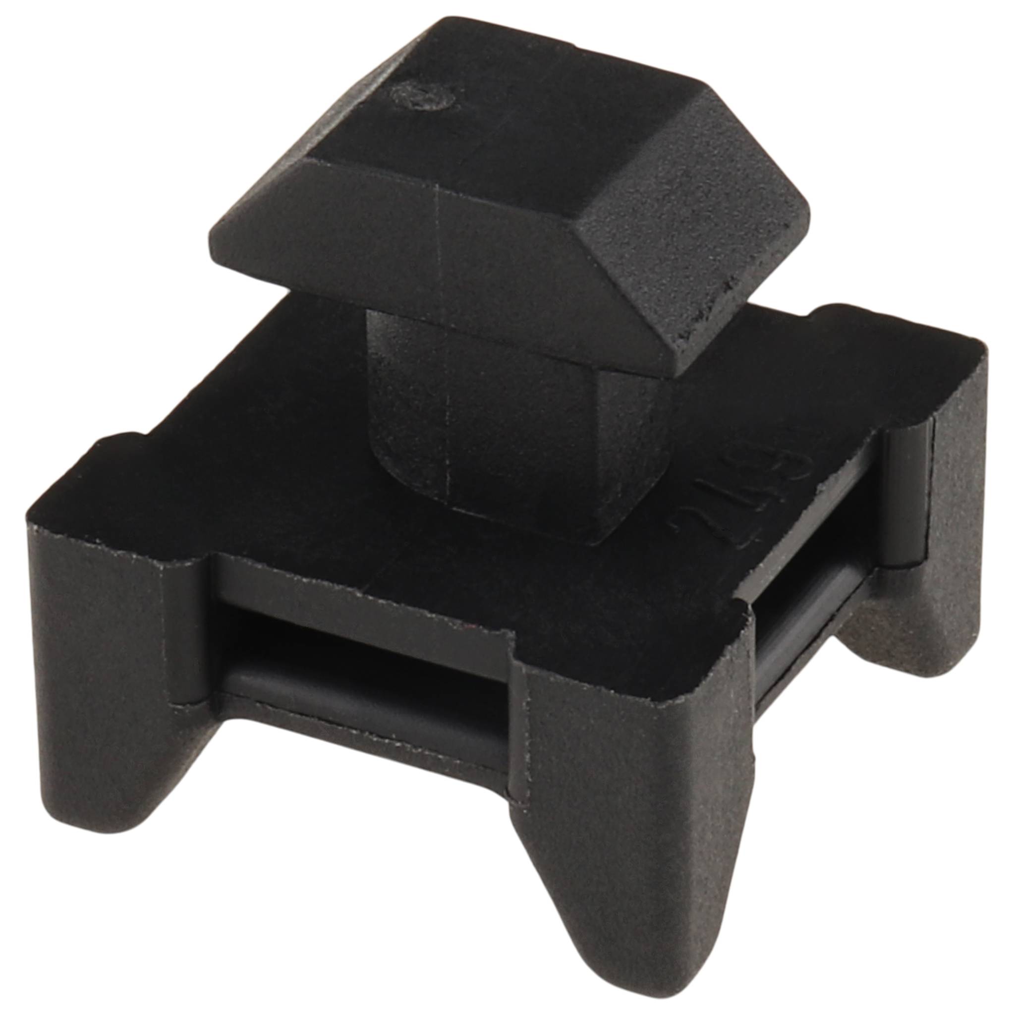 Kabelhalteblock, Kabelbinderblock, 20x20x20, Kunststoff PA glasfaserverstärkt, roh, schwarz