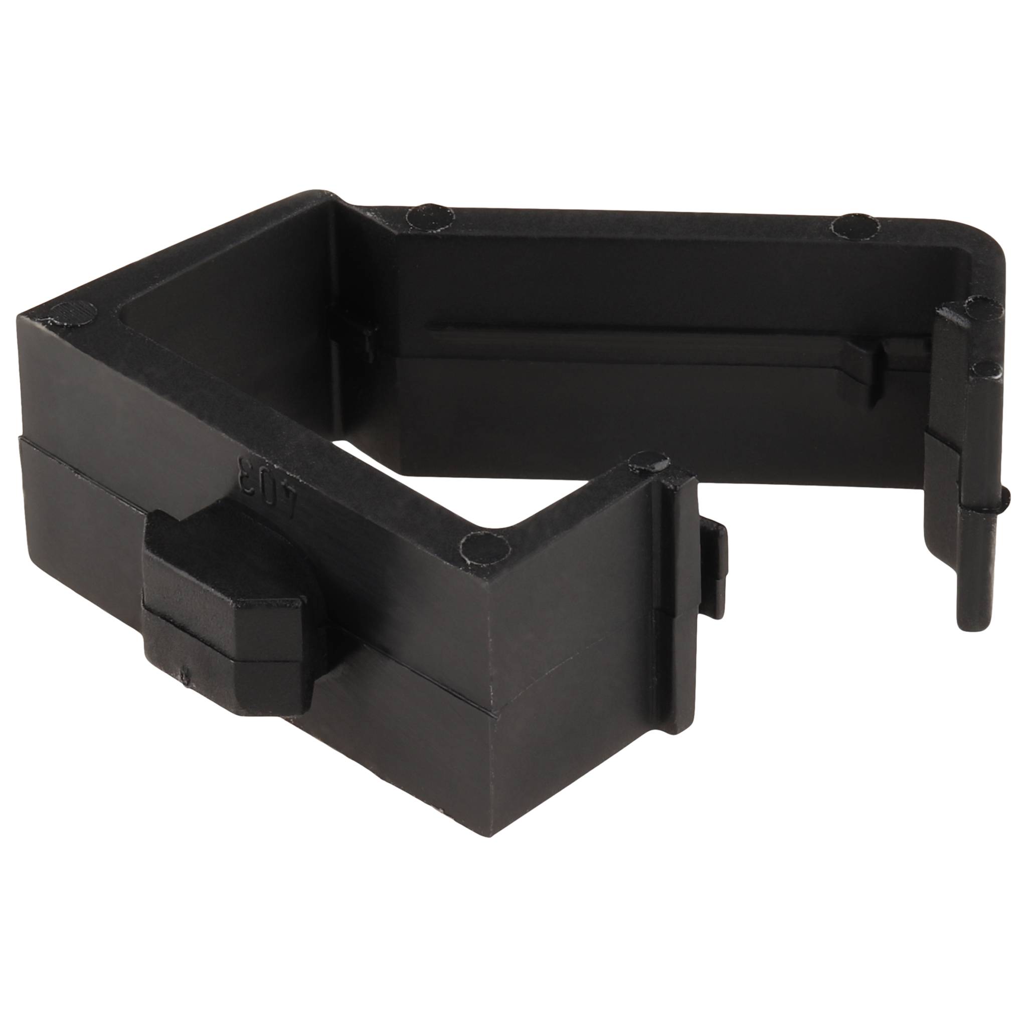 Kabelhalteblock, Clip-Kabelbinder - 1 Kammer - mit Hammer, 40x16x30, Kunststoff PA, roh, schwarz