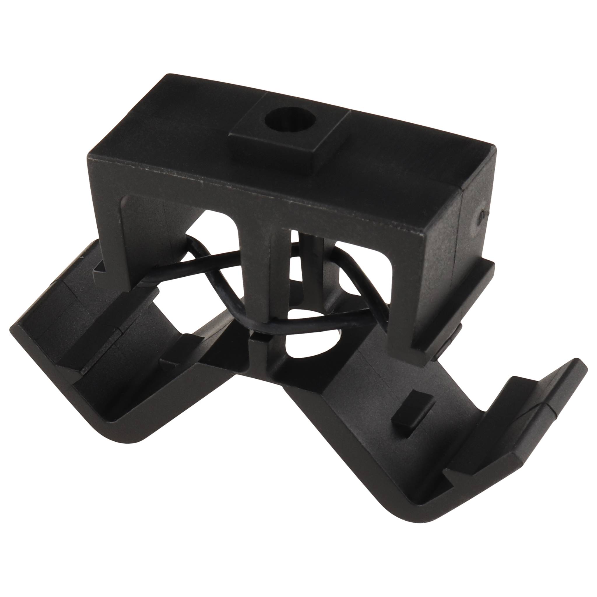 Kabelhalteblock, Clip-Kabelbinder - 2 Kammern, 40x16x20, Kunststoff PA, roh, schwarz