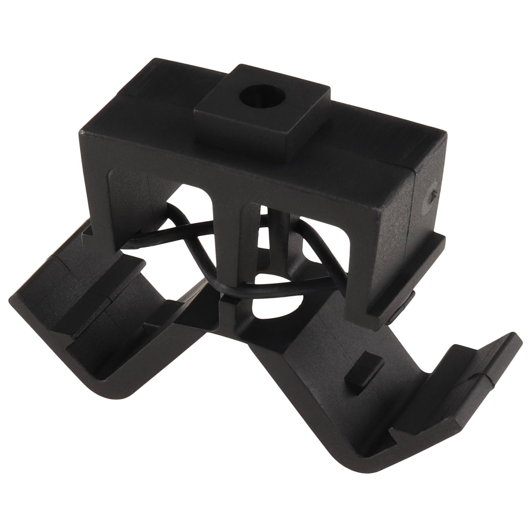 Kabelhalteblock, Clip-Kabelbinder - 2 Kammern, 40x16x20, Kunststoff PA, roh, schwarz