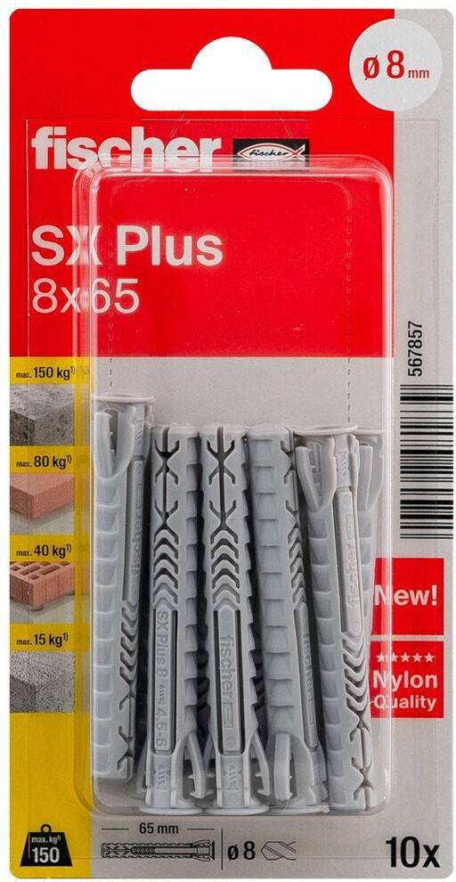 Fischer Deutschl. Dübel SX Plus SXPlus8x65K(VE10)