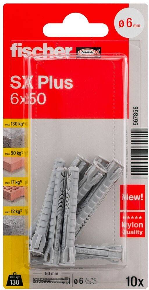 Fischer Deutschl. Dübel SX Plus SXPl.6x50K(VE10)