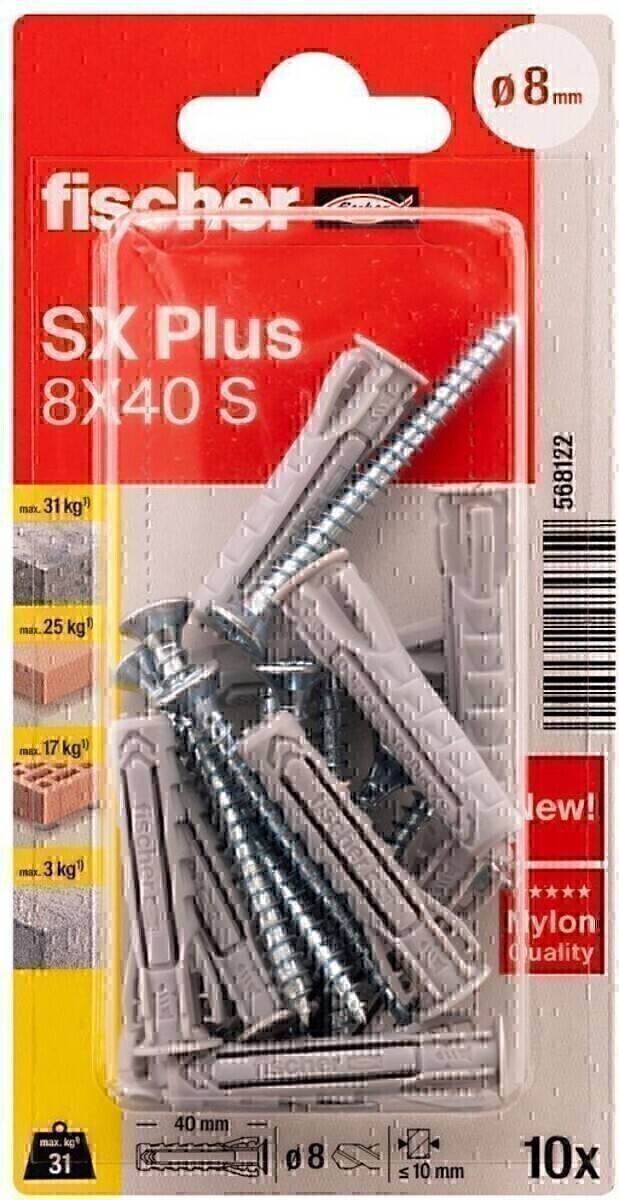 Fischer Deutschl. Dübel SX Plus SXPl.8x40SK(VE10)