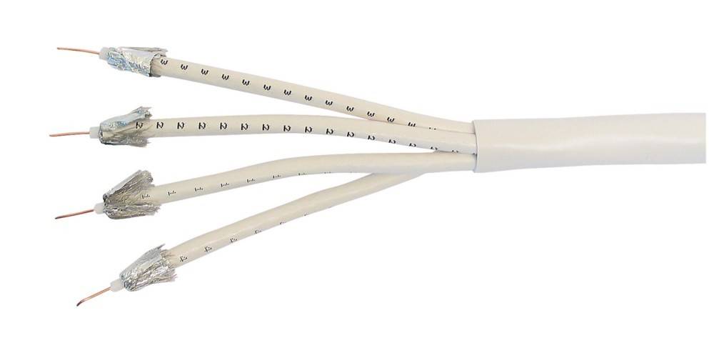 TechniSat Quad-Mini-CoaxSat-Kabel 0003/3014 (Ri.100m)