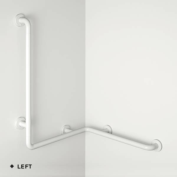 pba 01 Duschhandlauf rechts 760x760mm, aus Nylon, mit Brausehalterstange 1160mm