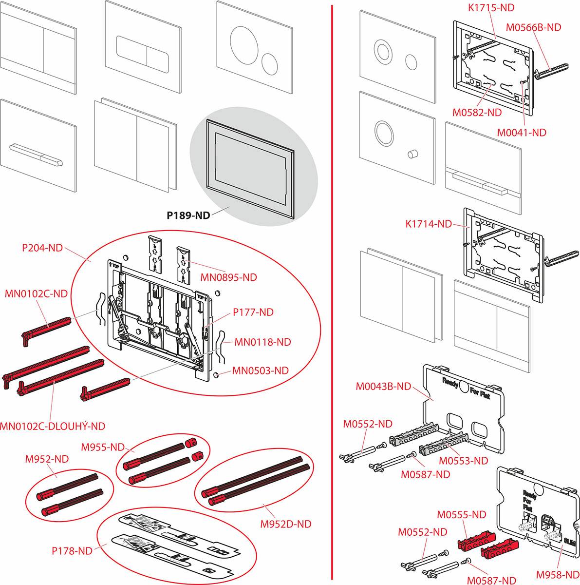 Alcadrain WC - Betätigungsplatte AIR-INOX Halbmatt Edelstahl