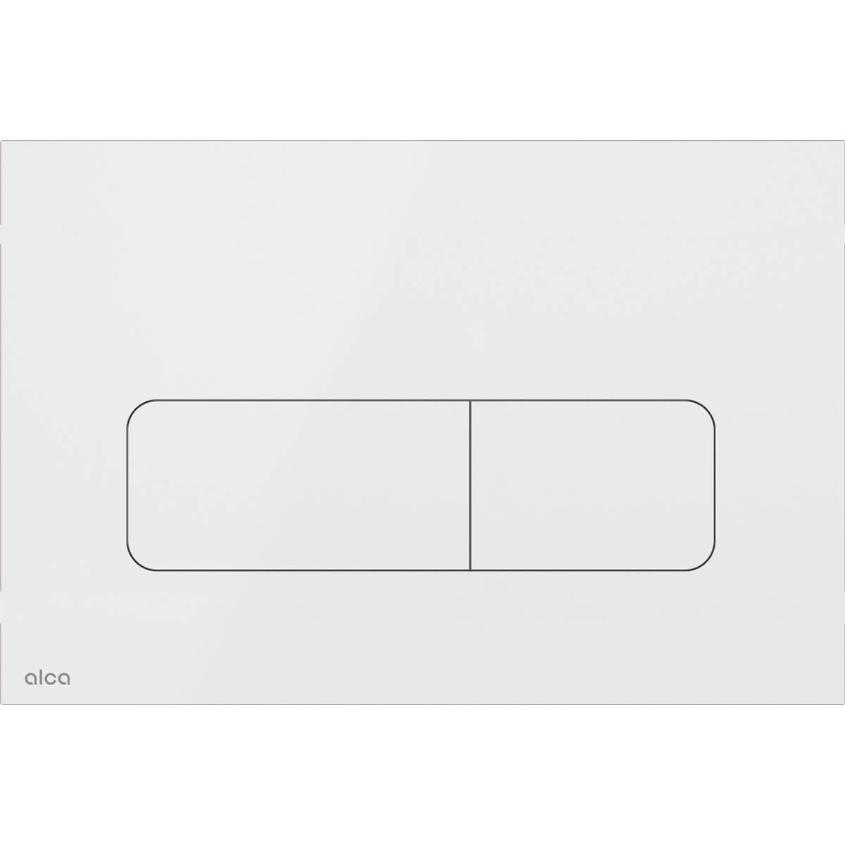 Alcadrain WC - Betätigungsplatte MOON-WHITE Weiß-Glanz Edelstahl