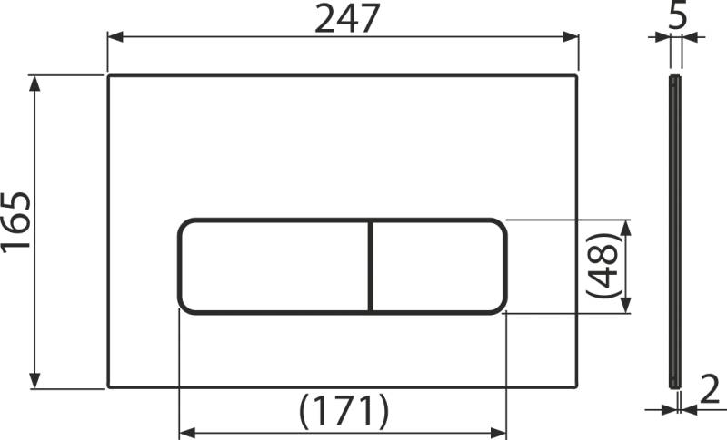 Alcadrain WC - Betätigungsplatte MOON-WHITE Weiß-Glanz Edelstahl