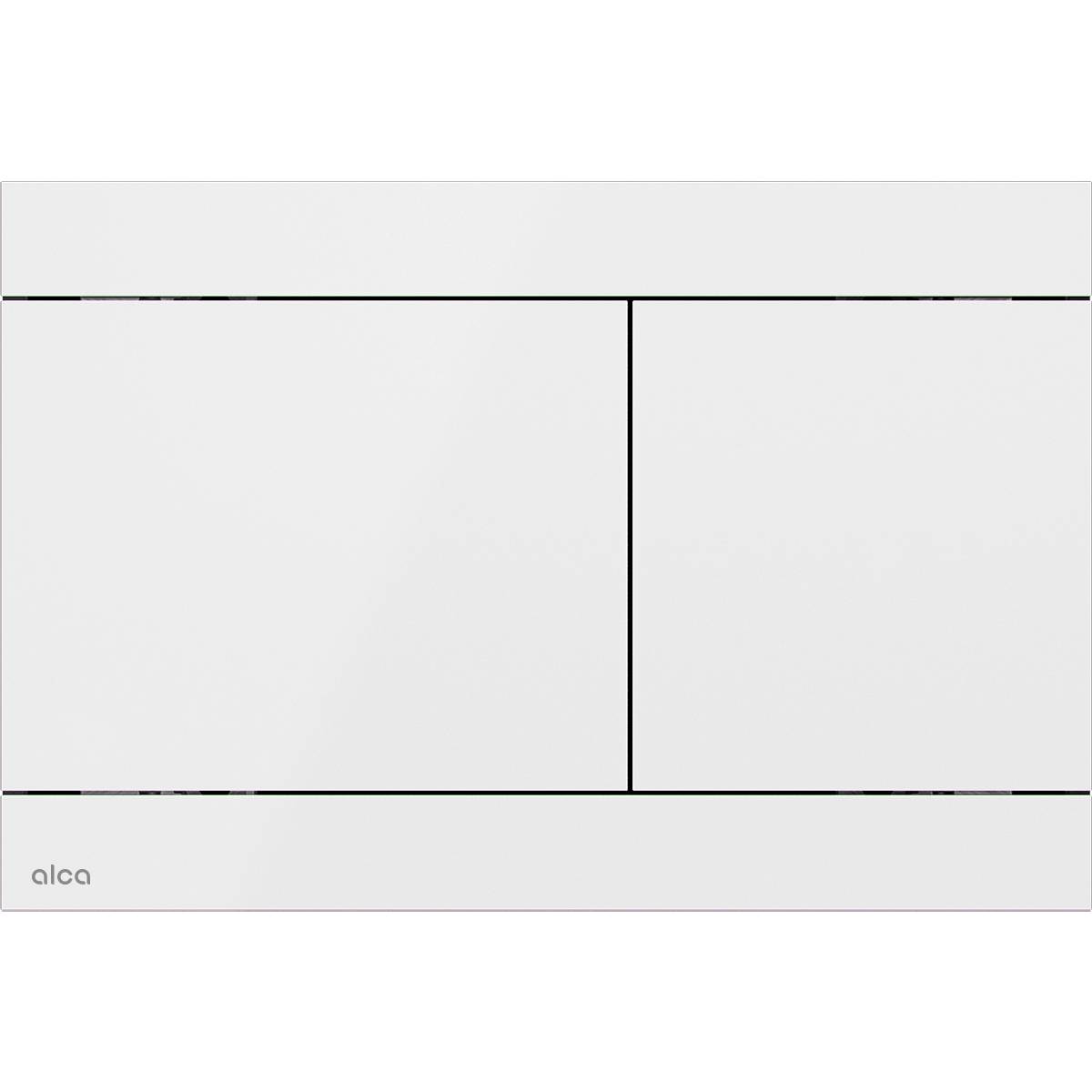 Alcadrain WC - plaque de commande FUN-WHITE blanc brillant acier inoxydable