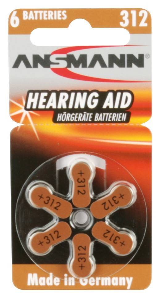 Hückmann Hörgerätebatterie 1,4V HearingAid 312(VE 6)