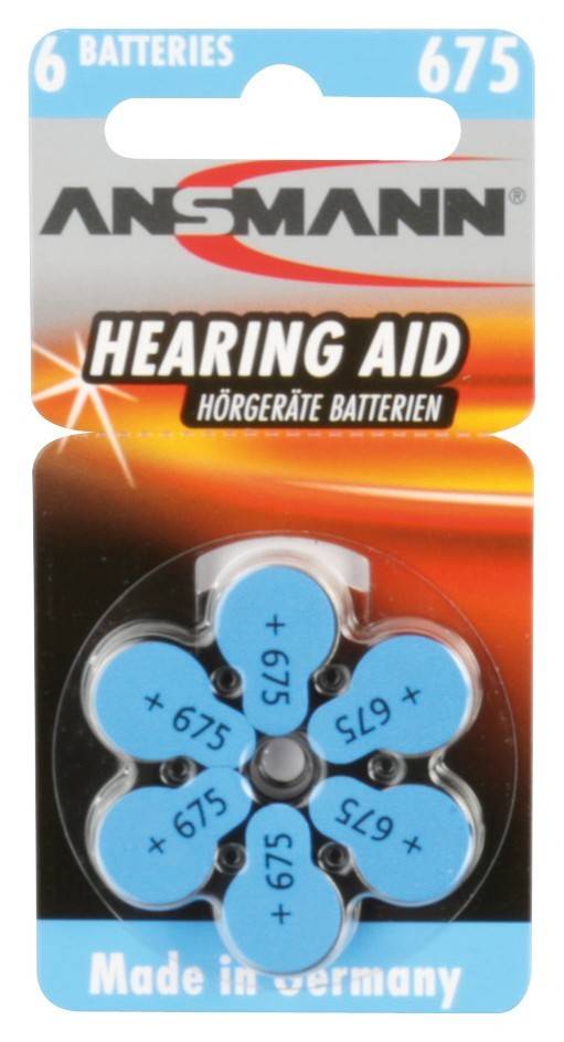 Hückmann Hörgerätebatterie 1,4V HearingAid 675(VE 6)