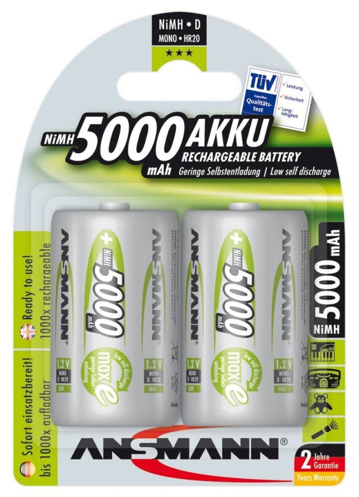 Hückmann Akku 1,2V Mono D Ni-MH Mono(VE 2)