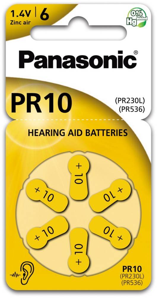 Hückmann Hörgerätebatterie 1,4V PR10(VE 6)