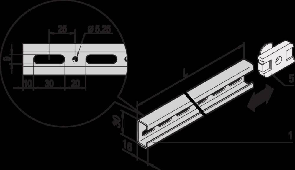 Schroff C-Profil 22114461 (VE2)