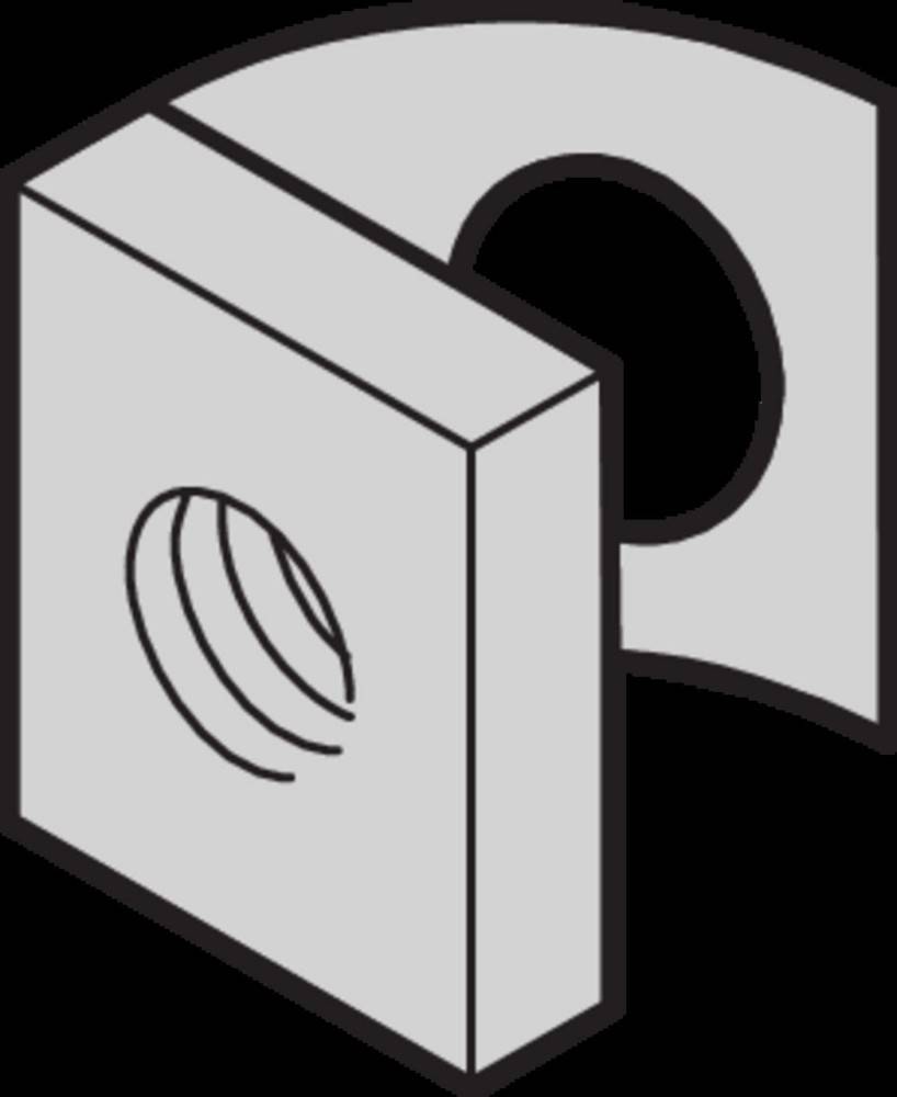 Schroff Schiebemutter 21101250 (VE100)