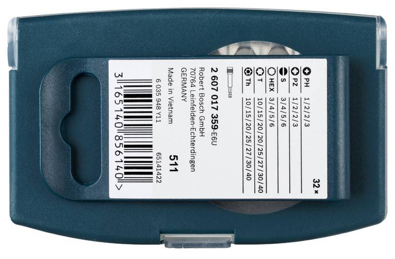 Bosch Power Tools 32-tlg. Schrauberbit 2607017359VE(32)