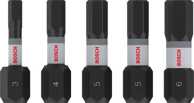 Bosch Power Tools PRO H Impact Bit Set, H3, 2608521U59VE(5)