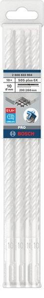 BOSCH PRO' Bohrerspitze in der Verpackung mit einem sichtbaren gewundenen Bohrdesign im Inneren.